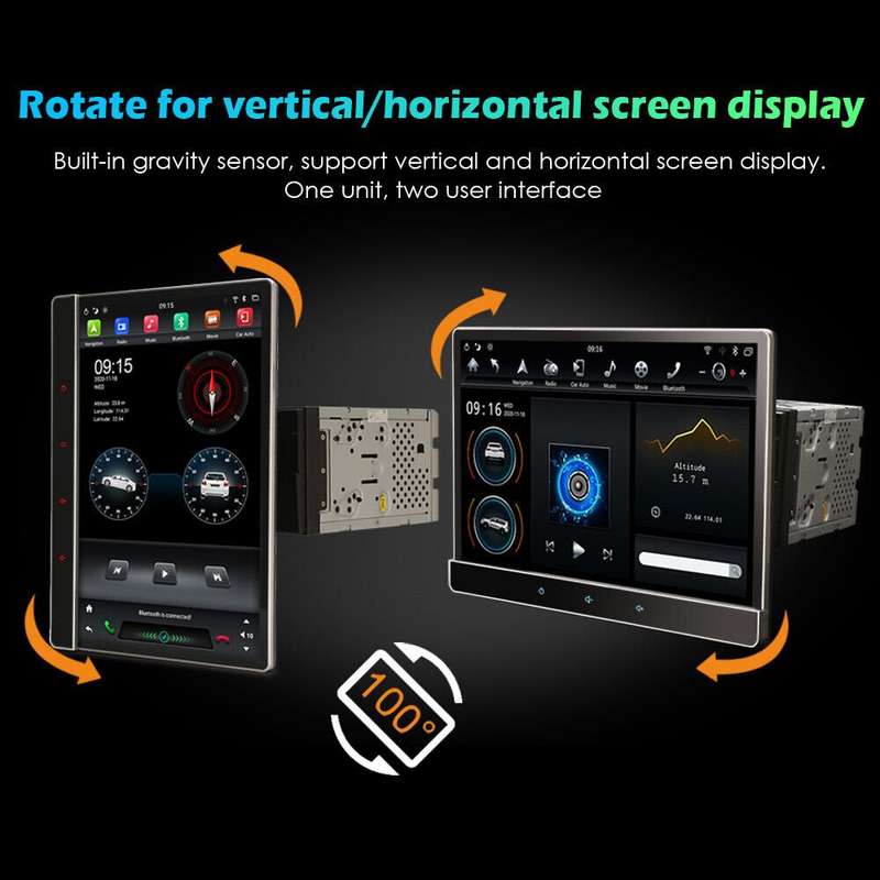 2DIN Android Auto GPS Navigation 64GB 12.2" CarPlay wifi DAB Autoradio