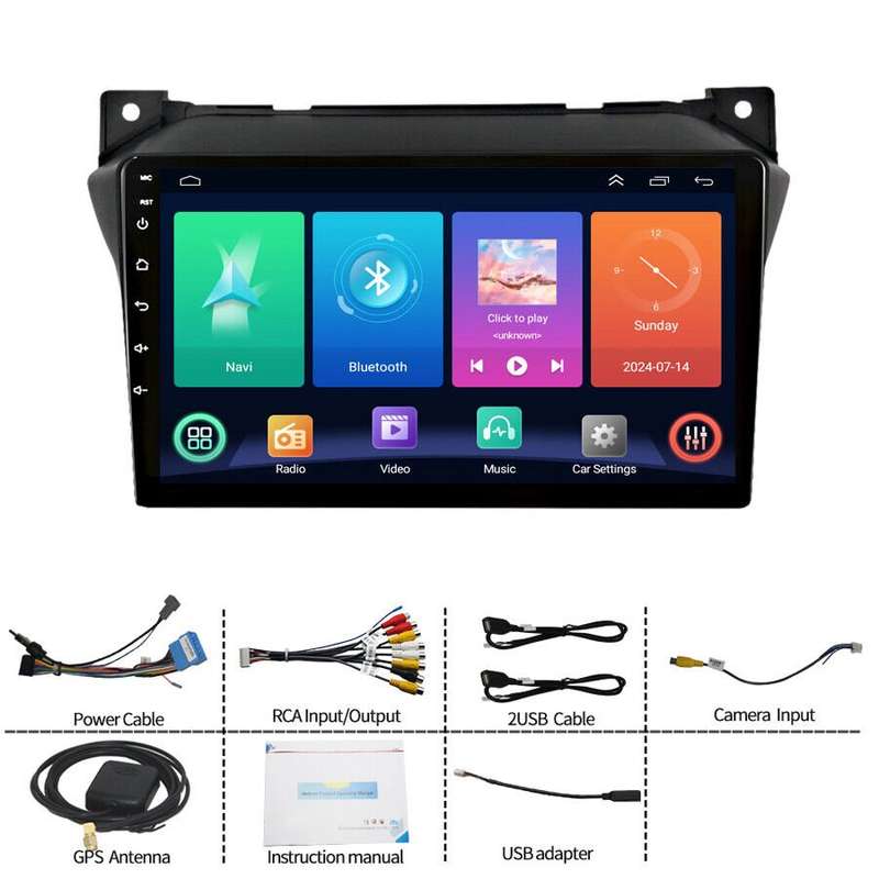 9" Android 13 Autoradio Sat Nav GPS Bluetooth CarPlay For Suzuki Alto 2009-2016