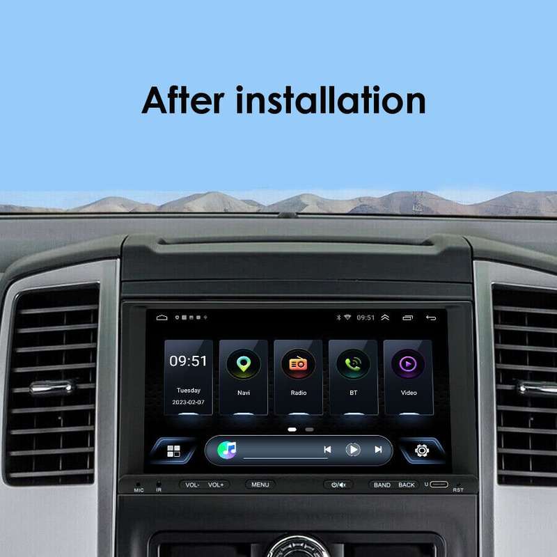 Double DIN 7" 32GB Car Radio Stereo Android Auto CarPlay Sat Nav USB Type-C GPS