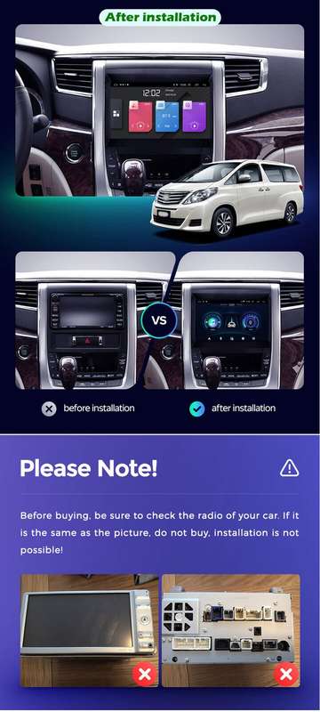 For Toyota Alphard H20 2008-2014 Touchscreen Autoradio GPS Navigation Android13