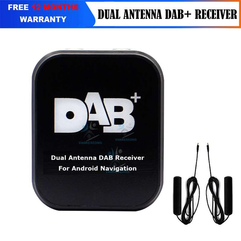 2* Antenna Digital DAB Car Adapter Tuner Audio Box Receiver for Android Stereo