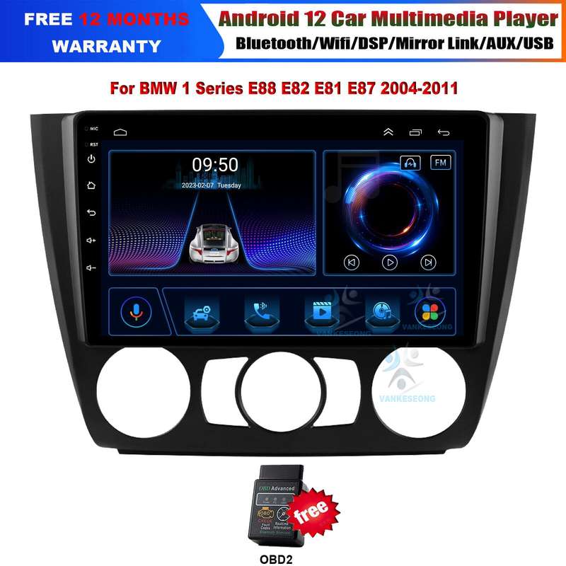 For BMW 1 Series E81 E82 E87 E88 Android Autoradio DAB GPS Navigation BT USB+DVR