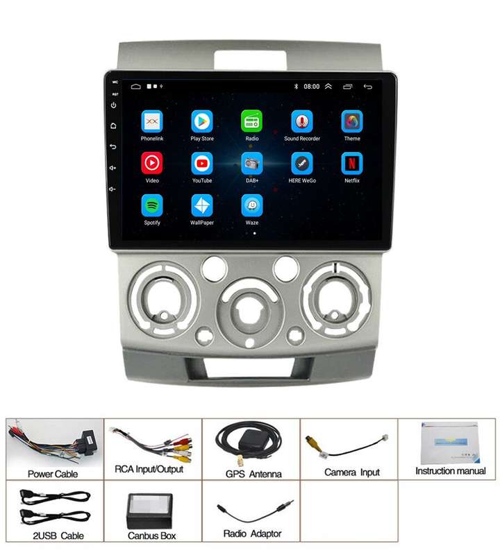 For Ford Ranger 2006-2011 GPS Android Autoradio Bluetooth DAB Wifi Sat Nav 32GB