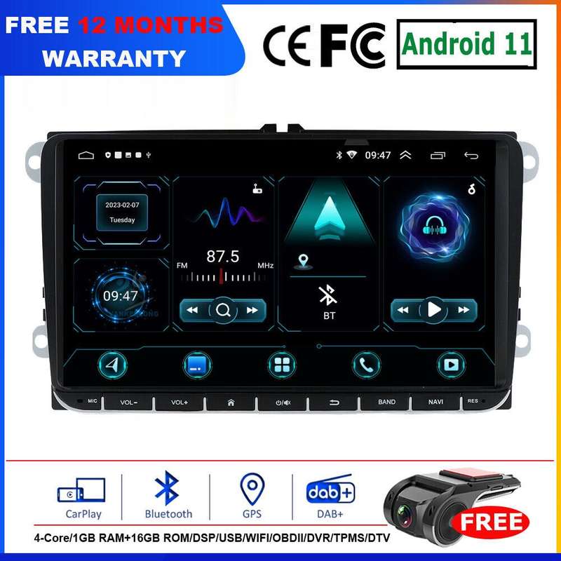 Android 11 Bluetooth Car Stereo Wifi Radio For Seat Alhambra Altea Leon Mk2 +DVR