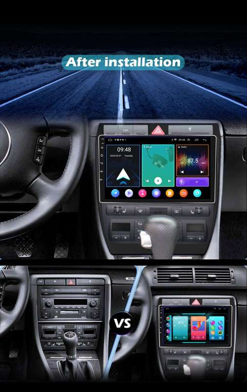 For 1997-2004 Audi A6 C5 S6 RS6 CarPlay Autoradio Android13 Touchscreen GPS Navi