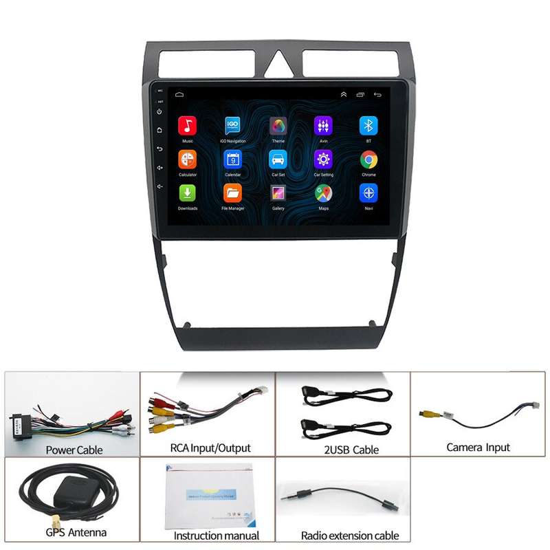 For 1997-2004 Audi A6 C5 S6 RS6 CarPlay Autoradio Android13 Touchscreen GPS Navi