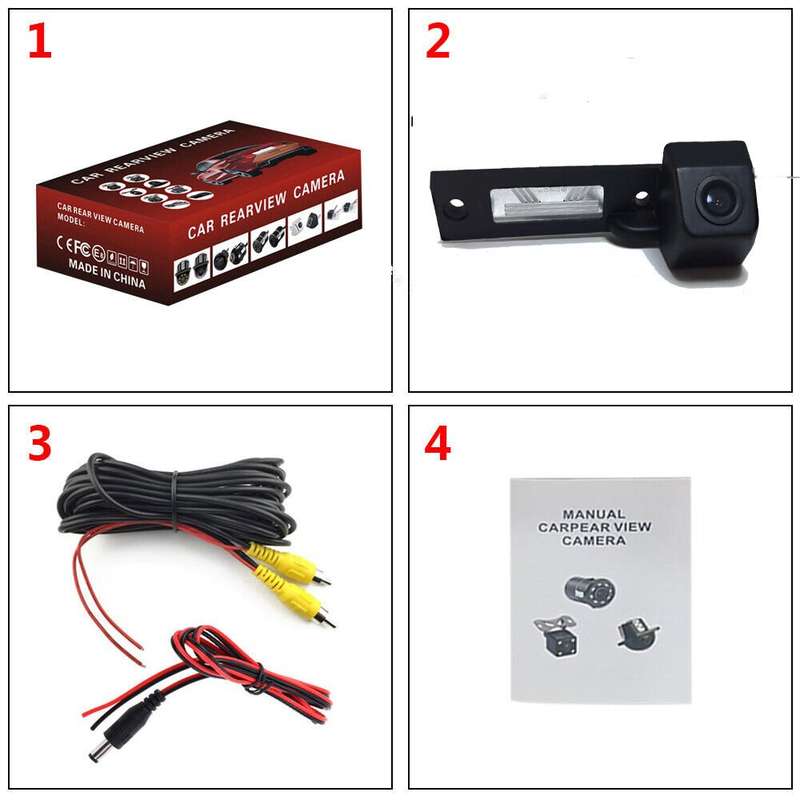 Car Rear View Reverse Camera For VW Touran MK1 Golf MK5 Plus Number Plate Light