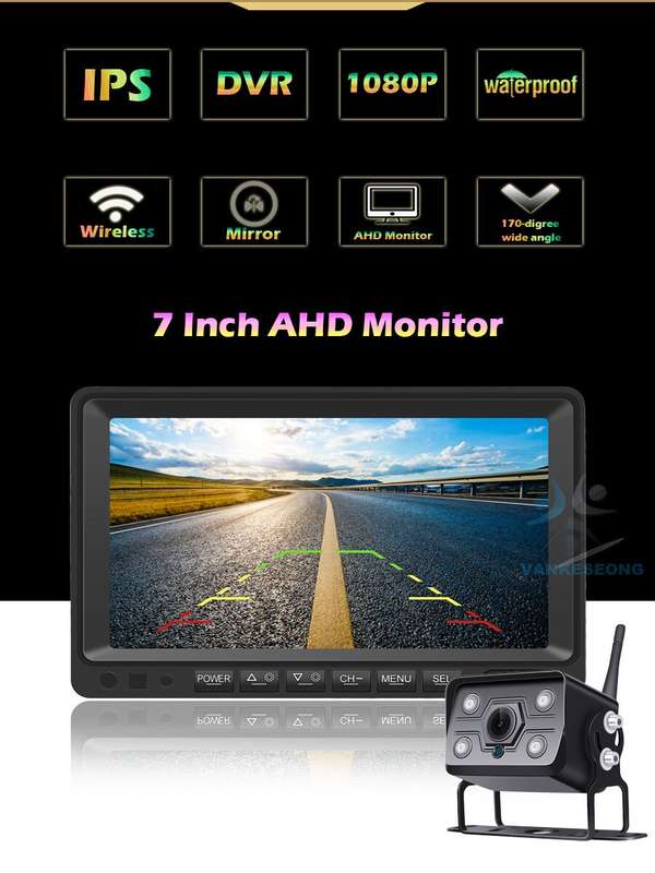 7" Digital Wireless Rear View Camera Funk Monitor Rckfahrsystem For For PKW LKW