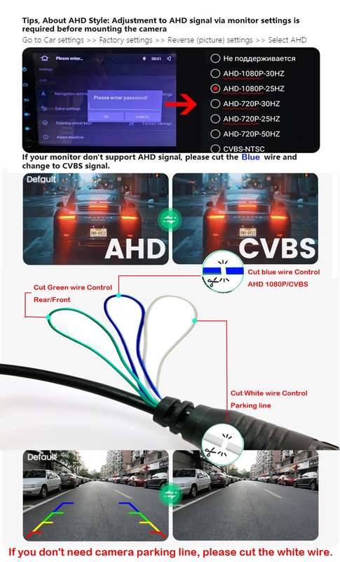 170 AHD 1080P Car Reverse Camera Back UP Cam For VW Transporter T6 T6.1 Tiguan