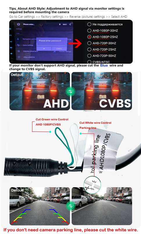 Car Reversing Camera AHD 1080P For Skoda Superb B6 Yeti Type 5L Parking Camera