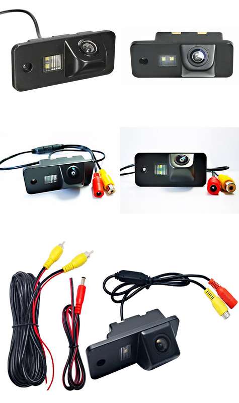 Car Rear View Reverse Camera For Audi A6 MK3 A8 S8 RS4 Avant Number Plate Light