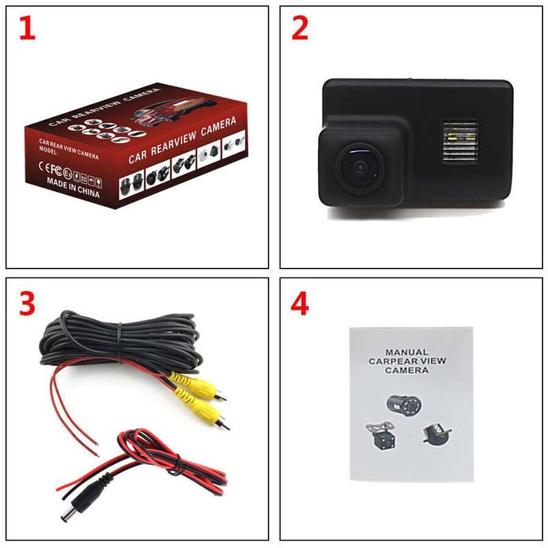 Car Reverse Backup Camera For Peugeot 307 308 MK1 406 407 Number Plate Light