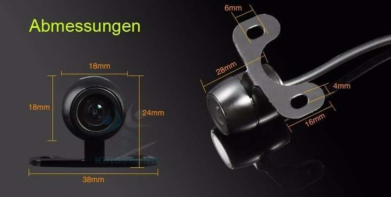 New Mini 170 Grad Ansichtwinkel CCD Rueckfahr Wasserdich