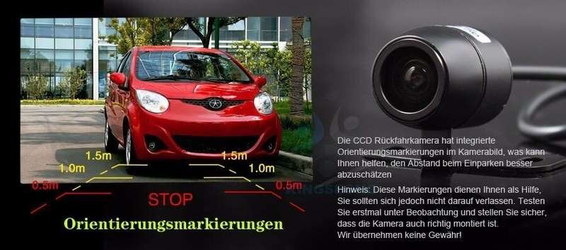 New Mini 170 Grad Ansichtwinkel CCD Rueckfahr Wasserdich