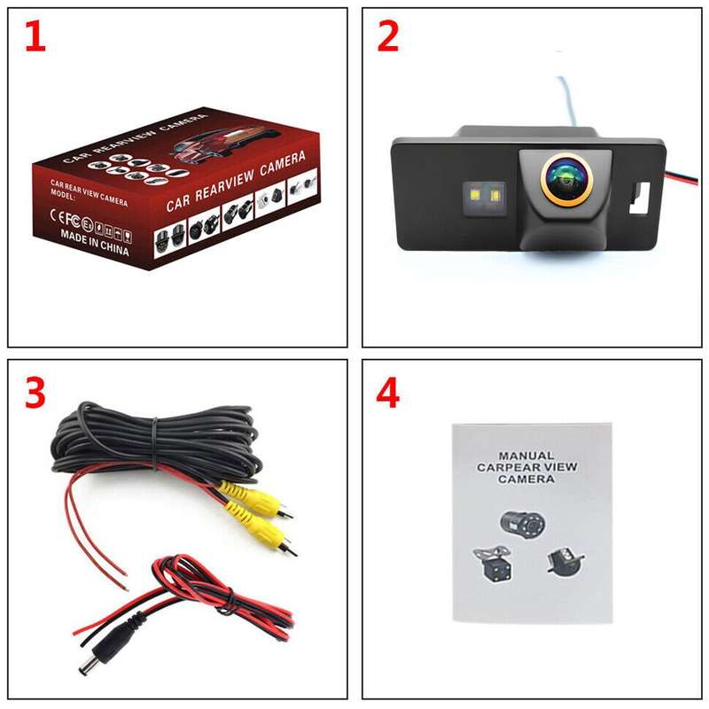 AHD CVBS Rear View Camera For VW Transporter T6 T6.1 Passat Number Plate Light Fit