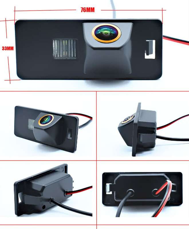 AHD CVBS Rear View Camera For Audi A1 MK1 A3 S3 MK2 A4 S4 Number Plate Light Fit