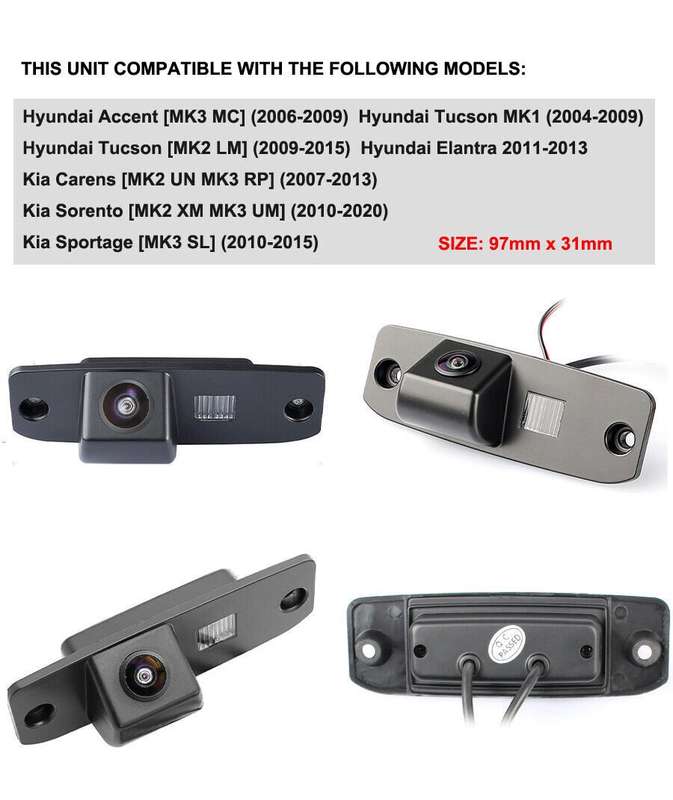 HD Rear View Camera For Hyundai Accent MK3 Tucson MK1 MK2 LM Elantra