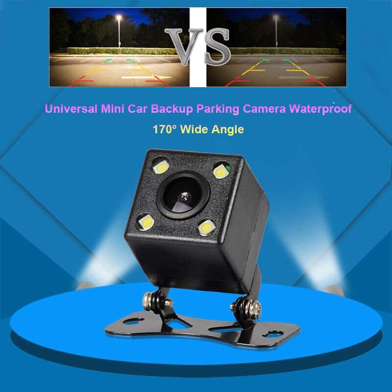 Car Reverse Camera 4 LED 170°Parking Camera RearView Cam Night Vision Waterproof