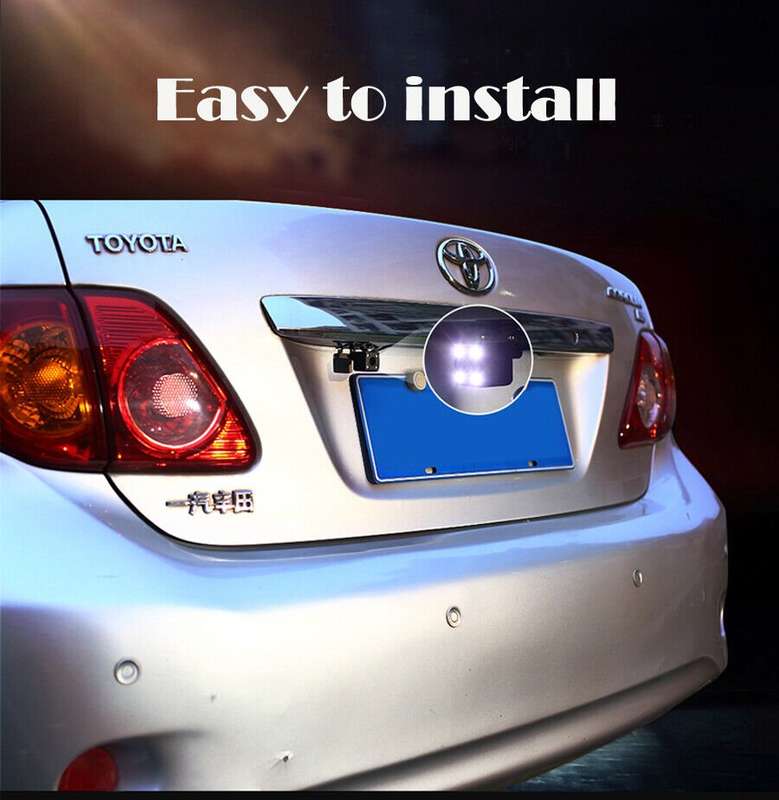 Car Reverse Camera 4 LED 170°Parking Camera RearView Cam Night Vision Waterproof