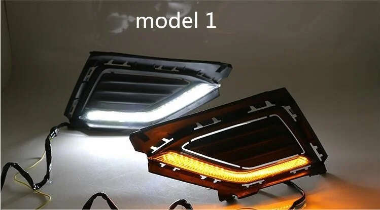 led drl daytime running light for Volkswagen 2017-2018 with Dynamic moving yellow turn signal and...