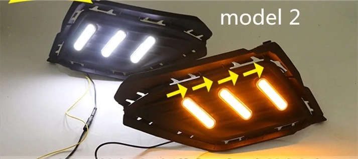led drl daytime running light for Volkswagen 2017-2018 with Dynamic moving yellow turn signal and...