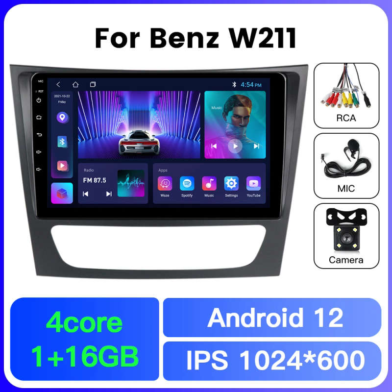 Car Radio For Mercedes Benz E Class S211 W211 CLS Class C219 Android 12 Multimedia Player