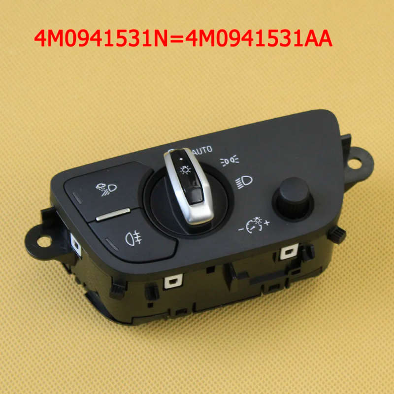 Headlight Headlamp Auto Control Head Light Multiple Switch Knob For AUDI A4 B9 8W Q7 4M Q5 4M0941...