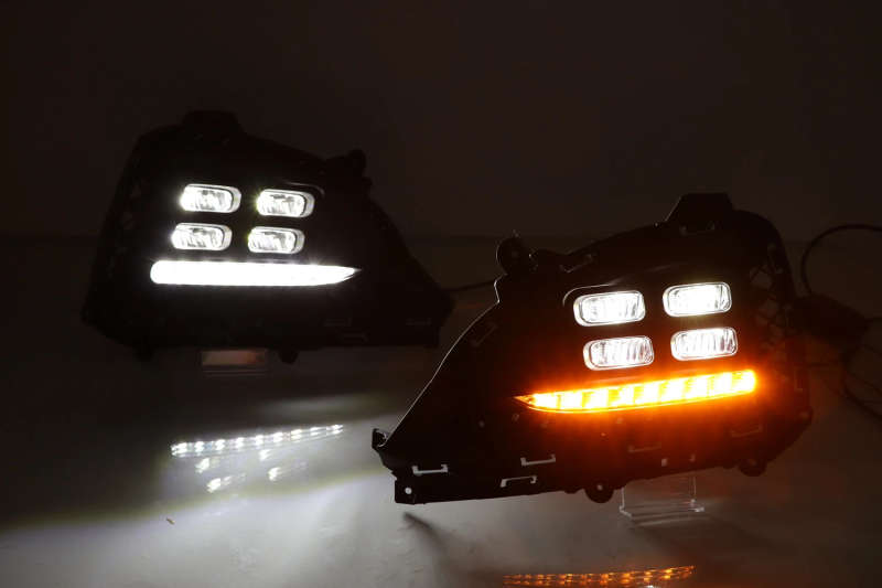 Led DRL Daytime Running Light for Hyundai i20 2018 Moving Yellow Turn Signals