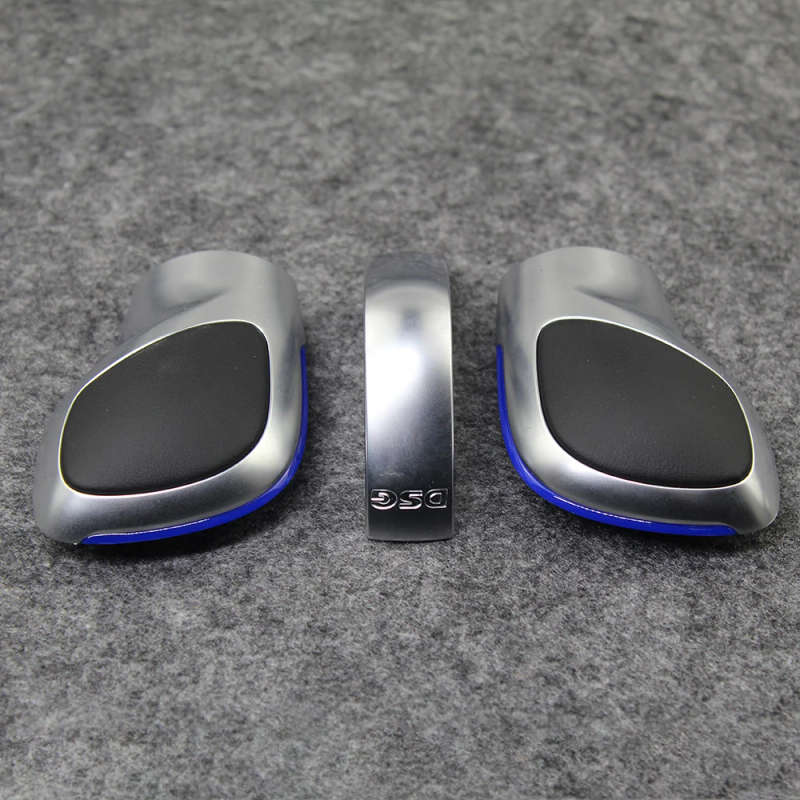 RED Modification Chrome Matte Gear Shift Knob DSG Cover Cap For Volkswagen VW Golf MK6 MK7 R GTI ...