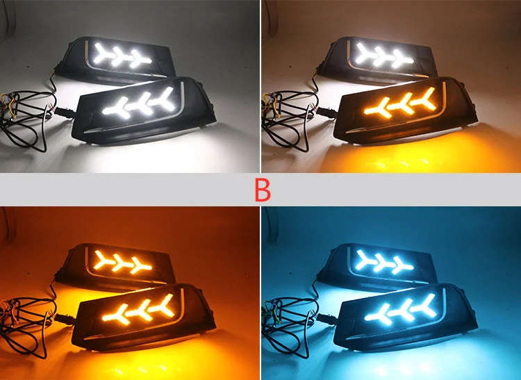 led drl daytime running light for  Audi A3 2017-2019 with Dynamic moving yellow turn signal and b...