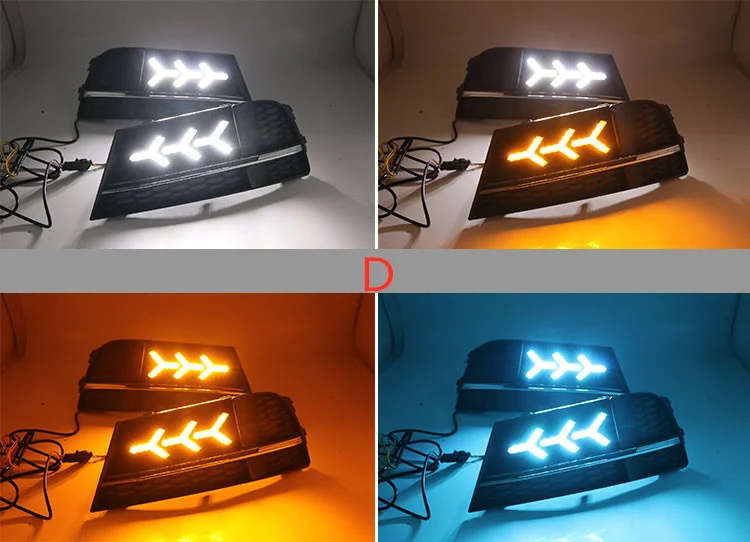 led drl daytime running light for  Audi A3 2017-2019 with Dynamic moving yellow turn signal and b...