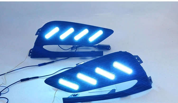 led drl daytime running light for Chevrolet cruze 2017-2018 with Dynamic moving yellow turn signa...