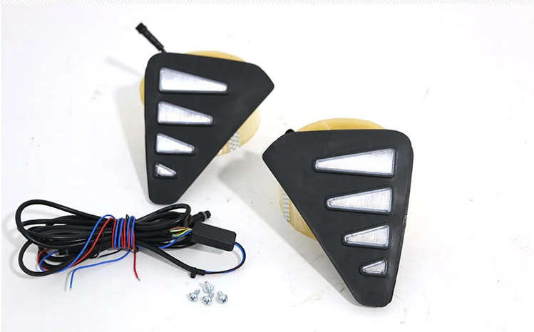 led drl daytime running light for Geely Emgrand GS 2019 with Dynamic moving yellow turn signal an...