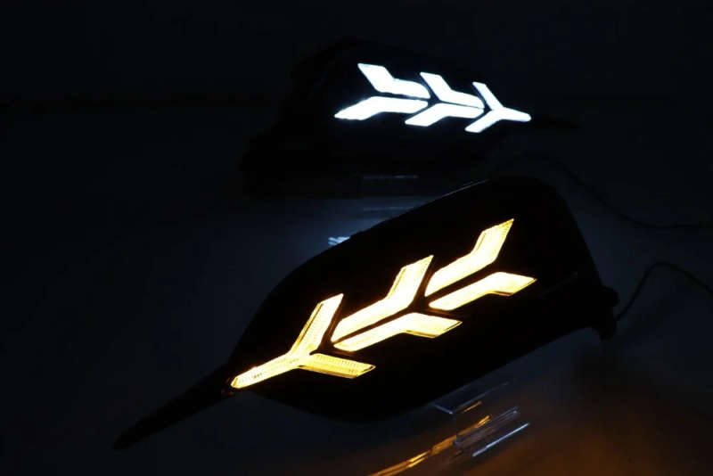 led drl daytime running light for Geery GE 2018 with Dynamic moving yellow turn signal