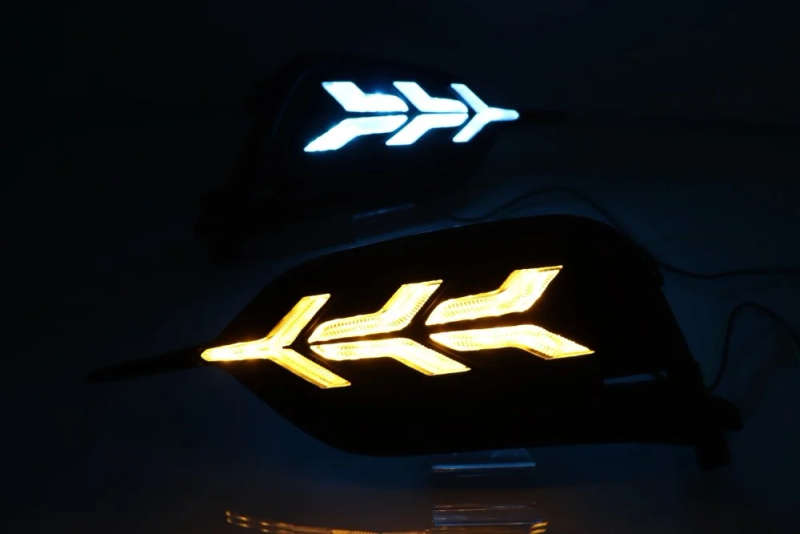 led drl daytime running light for Geery GE 2018 with Dynamic moving yellow turn signal