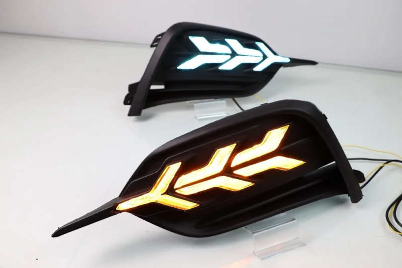 led drl daytime running light for Geery GE 2018 with Dynamic moving yellow turn signal