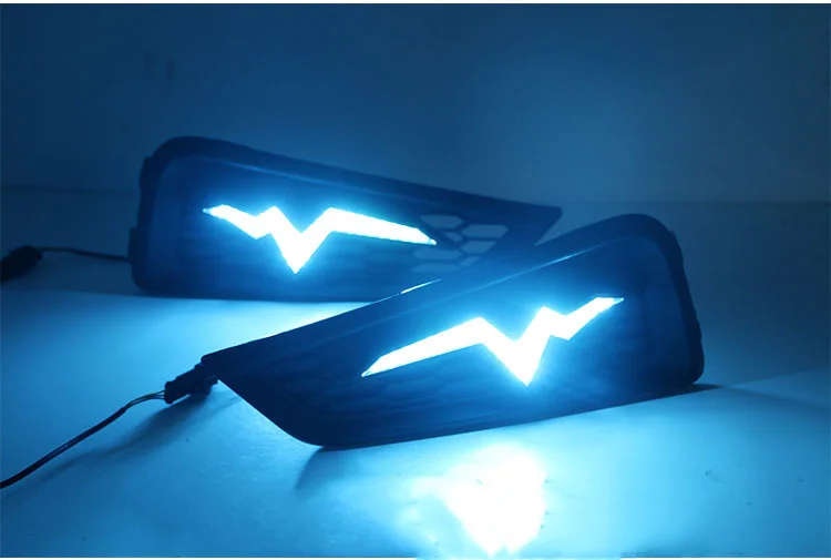 led drl daytime running light for Honda city 2015-2019 with Dynamic moving yellow turn signal and...