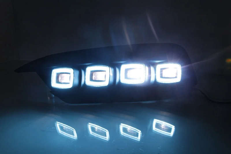 led drl daytime running light for Honda civic 10th 2016-2019 with moving yellow turn signals and ...