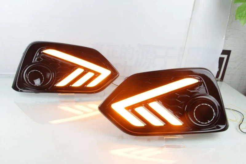 led drl daytime running light for Honda civic 10th with Dynamic moving yellow turn signal