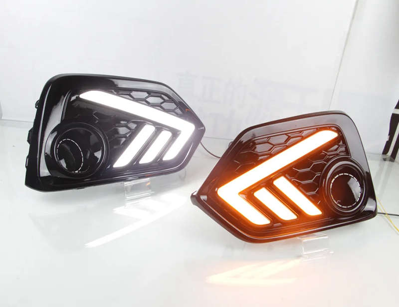 led drl daytime running light for Honda civic 10th with Dynamic moving yellow turn signal