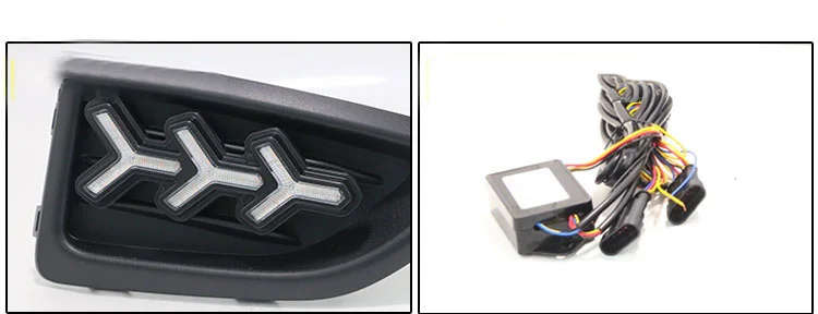 led drl daytime running light for Hyundai verna 2017-2018 with Dynamic moving yellow turn signal ...