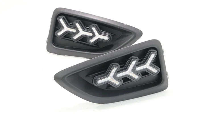 led drl daytime running light for Hyundai verna 2017-2018 with Dynamic moving yellow turn signal ...