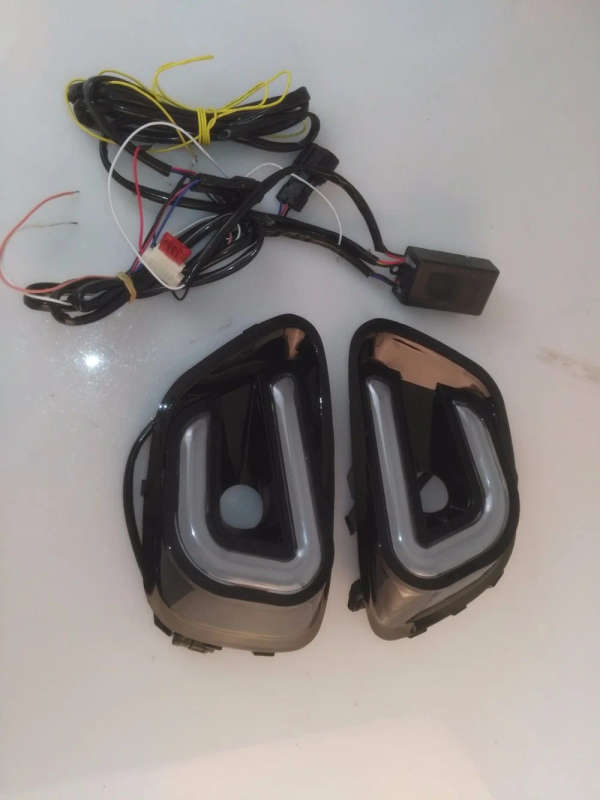 led drl daytime running light for Jeep Compass 2013-2015 with yellow turn signal and wireless con...