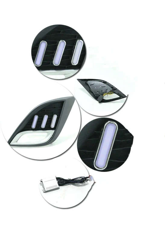 led drl daytime running light for Mazda 3 Axela 2010-2012 with Dynamic moving yellow turn signal ...