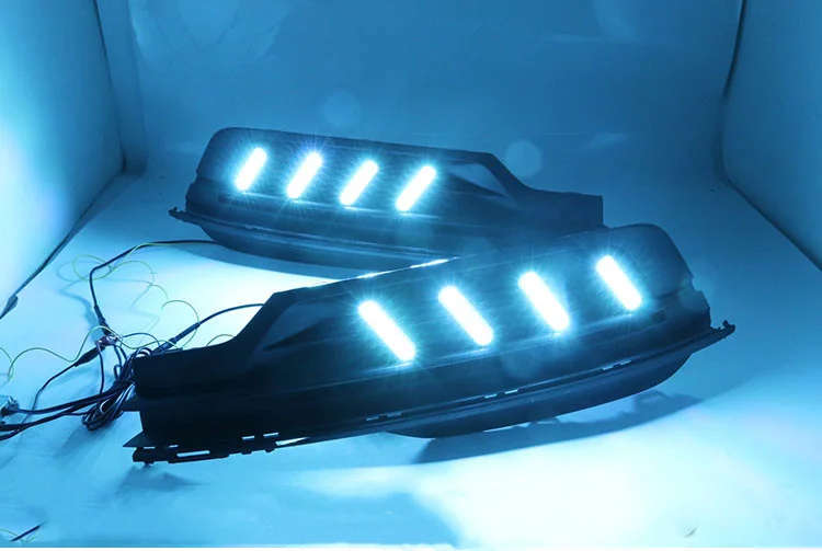 led drl daytime running light for Volkswagen 2019 with Dynamic moving yellow turn signal