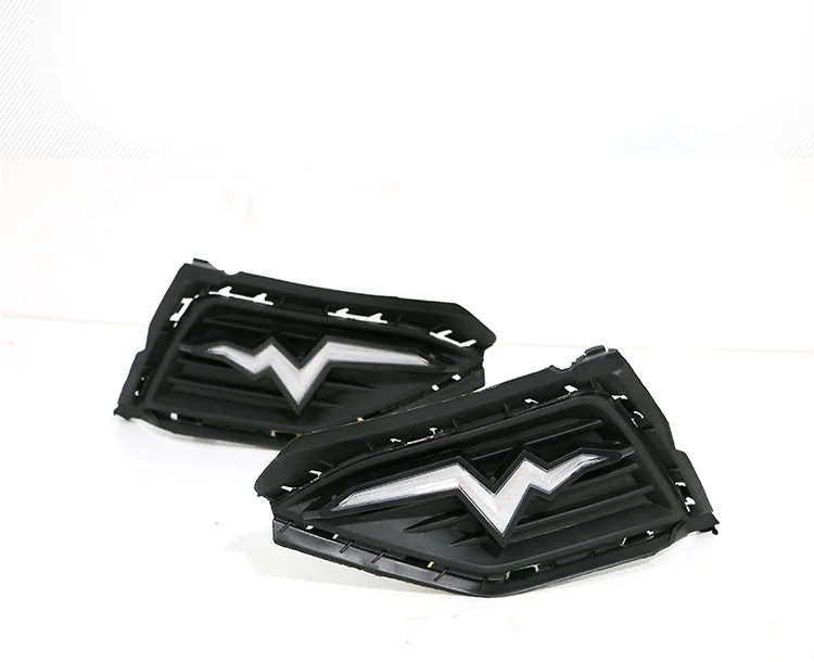 led drl daytime running light for Volkswagen with Dynamic moving yellow turn signal and blue nigh...