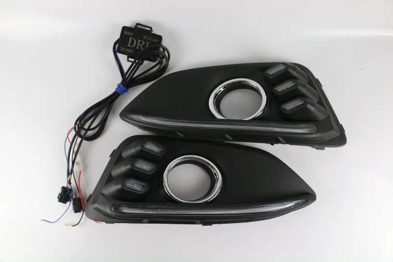led drl daytime running light + moving yellow turn signal for Chevrolet Malibu with wireless control