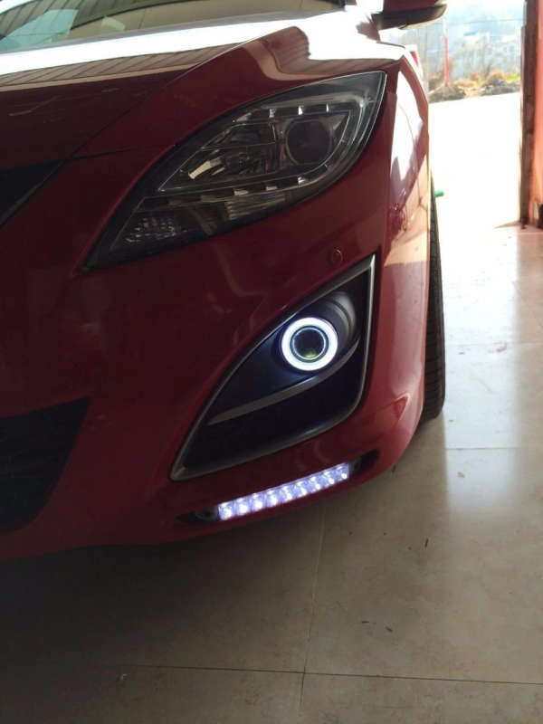 led drl daytime running light + moving yellow turn signal for Mazda 6 Atenza 2010-2013 (GH) 2 gen...