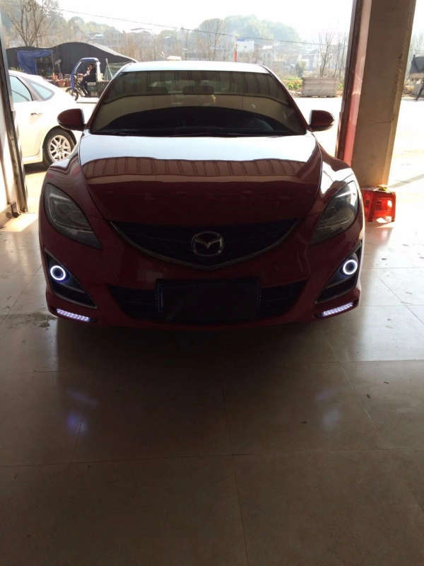 led drl daytime running light + moving yellow turn signal for Mazda 6 Atenza 2010-2013 (GH) 2 gen...