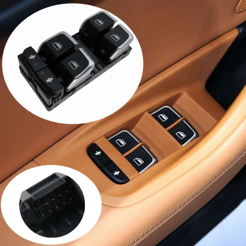 Car Master Window Control Panel Switch Glass Electric Lifter Button 4G0959851 For Audi A6 C7 A6 A...
